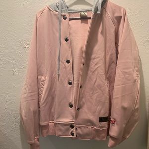 Pink and Grey Bomber Jacket